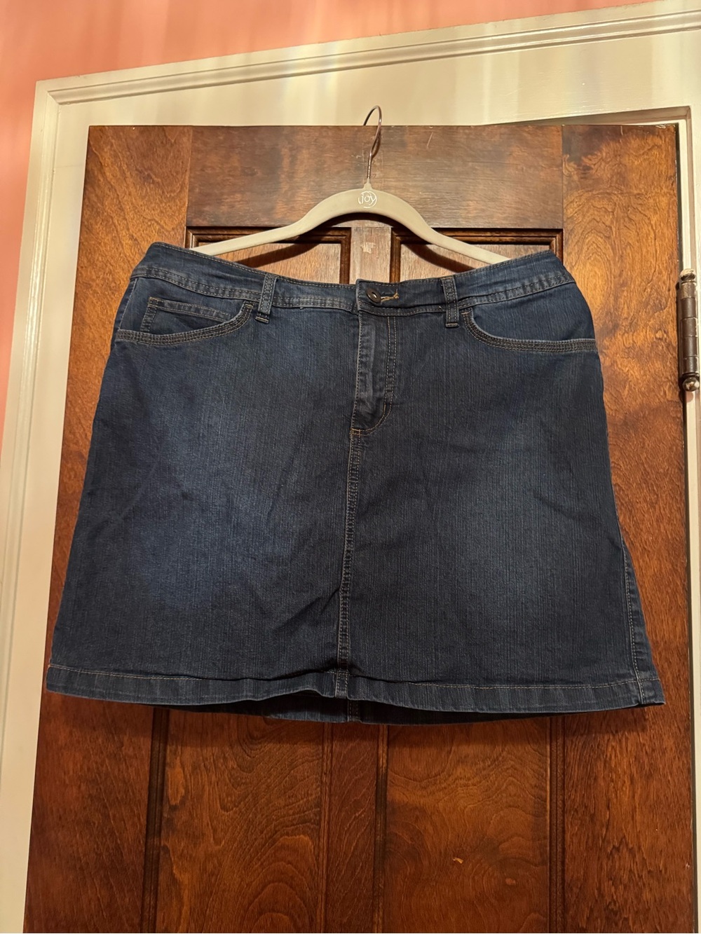 🩷St. John's Bay Dark Blue Denim Mini Skort